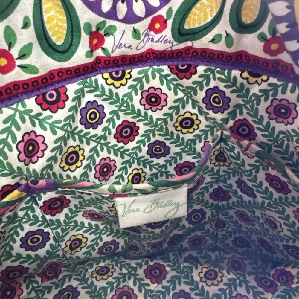 Vera Bradley Toggle Tote Viva La Vera Quilted Cotton Floral Shoulder Bag Retired